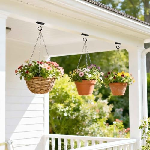 2.5" Ceiling Hooks for Hanging Plants - Heavy Duty Metal Hooks 2-Pack - size: 3C-2.5"4PCs