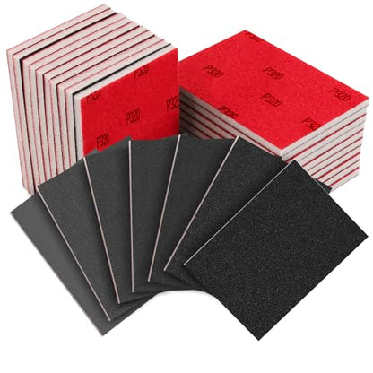 36PCS 3 x 4 Inch 180-3000 Grit Sanding Sponge，Ultra Fine Sanding Sponges Pads，Soft Foam Hand Sanding Block Dry Wet Sandpaper Blocks for Model Drywall Metal Wood Furniture Polishing - style: Mix Grit 36PCS
