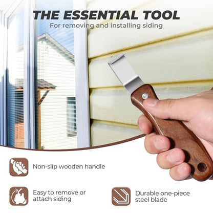 2PCS Wooden Vinyl Siding Removal Tool for Installation and Repair - size: 2