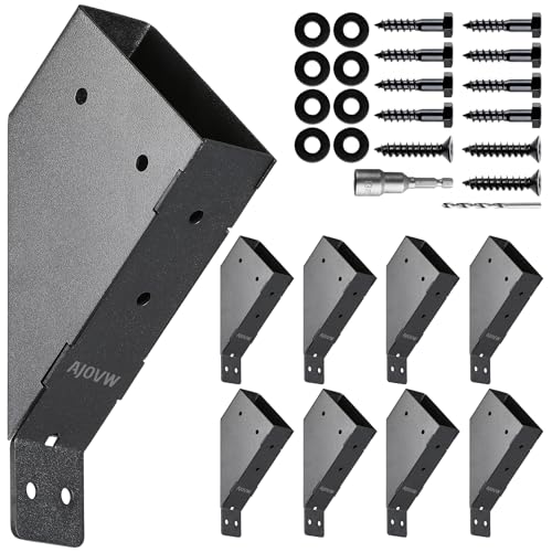 8Pcs 45 Degree Pergola Angle Support Brackets, 2x4 Wood Connector - size: 2"×4"-A