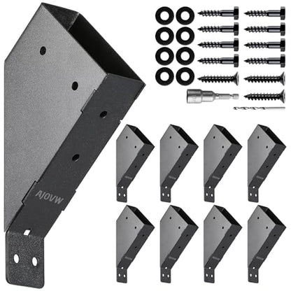 8Pcs 45 Degree Pergola Angle Support Brackets, 2x4 Wood Connector - size: 2"×4"-A
