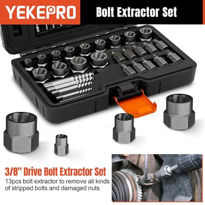 40PCS Metric Bolt & Screw Extractor Set and Left Hand Drill Bit Set - size: 40PCS