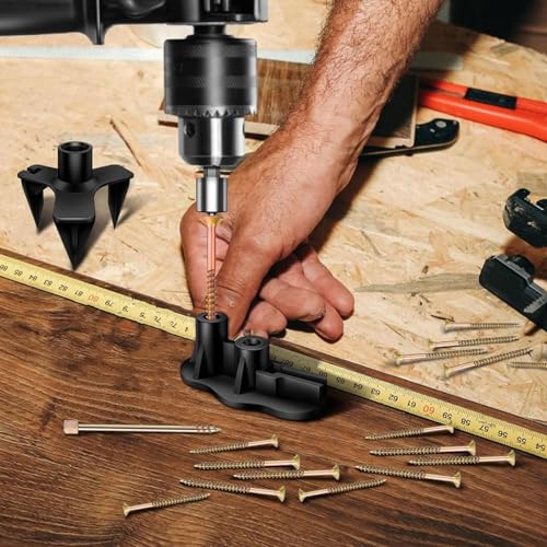 Hardwood Floor Repair Kit, Stop Moving Squeaks, Connect, Tighten Wood Floor to Joists, 5 Tools with 50 Screws, Includes Joist Finder, Easy DIY Installation