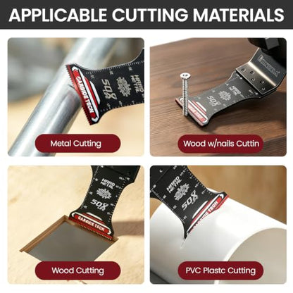Carbide Oscillating Saw Blades 3-Pack, for Hard Material