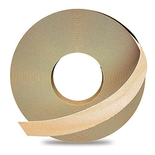 GSCIT Club Birch Edge Banding, 1 inch x 250ft roll of Veneer Plywood Edge Banding Preglued Flexible, Wood Tape Banding for Cabinet Repair - color: Birch, size: 1"x 250ft