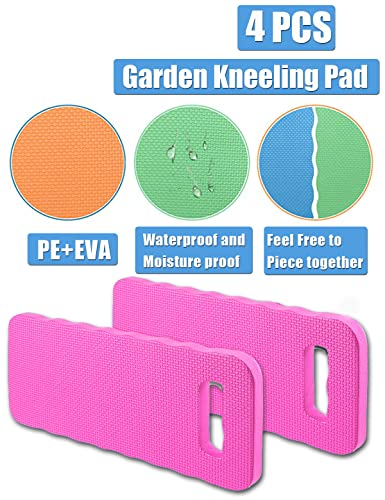 YWSHF 4 PCS Garden Kneeling Pad,Knee Mat Waterproof Foam Knee Pads for Gardening,Cleaning,Baby Bath,Yoga,Praying and Exercise 15.745'' x 7.09'' x 0.79'' Pink - color: Pink-4 PCS