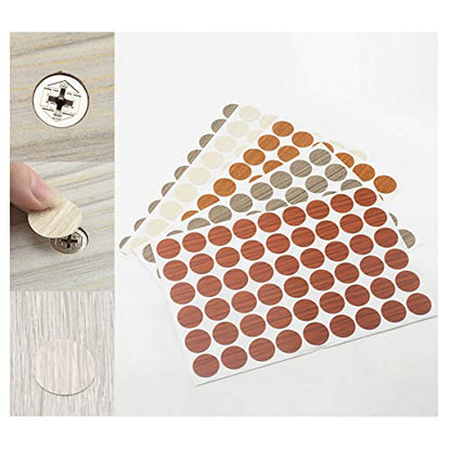 54 PCS Self-Adhesive Screw Hole Stickers - Screw Covers & Caps, Plastic, Textured, 21mm, Black, For Wooden Furniture - color: Black