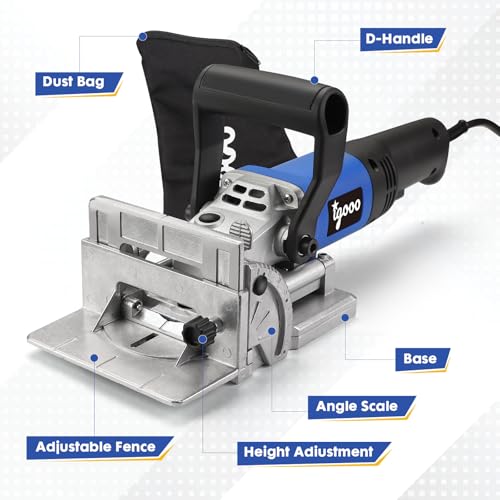 Biscuit Joiner Plate Jointer, 4" Tungsten Carbide Tipped Blade, 120V 60Hz 760W, Model BJ760