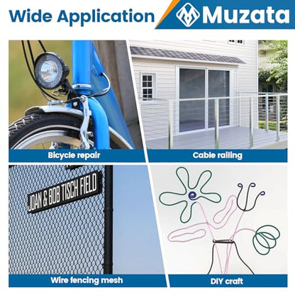 Muzata Upgraded Cable Cutter for Cable Railing and Other DIY Projects CT15