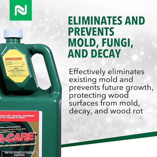 Bora-Care with Mold-Care Moldicide Concentrate, Wood Protection Against Mold, Termites, and Decay, Long-Lasting Residual Protection, 1 Gallon