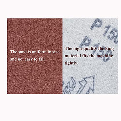 40 Pcs 7-Inch 150 Grit Hook and Loop Sanding Discs Sandpaper for Random Orbit Sander - style: 150Grit