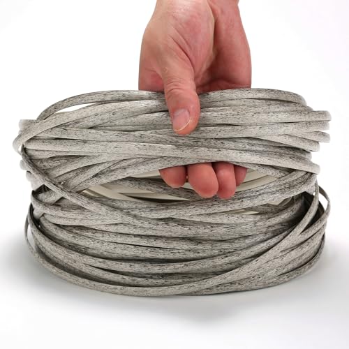 Lahpivieh 130 Ft Wicker Repair Kit, Plastic Wicker Material, Faux Rattan Replacement Supplies for Patio Furniture Sofa Chair Repair (Mottled Grey) - color: Mottled Grey, size: 0.55 Lbs