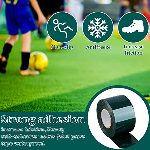 Gersoniel 2 Rolls 2 in x 16.5 ft Double Sided Turf Tape for Artificial Grass Rug Self Adhesive Artificial Turf Tape for Lawn Garden Carpet Connecting Outdoor Carpet - size: 2 in X 16.5 ft