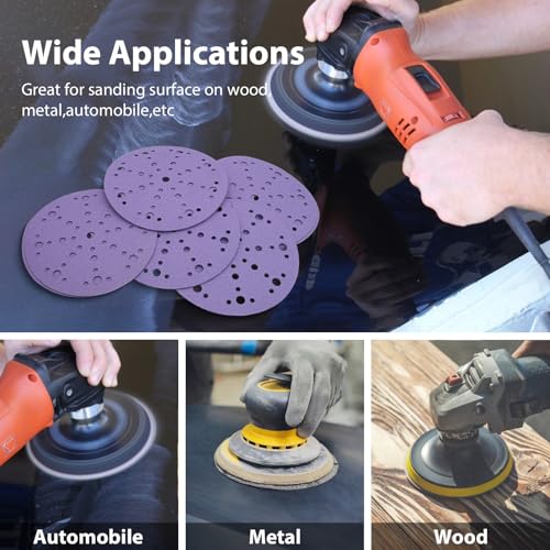 6 Inch 49 Hole Ceramic Sanding Discs 220 Grit, 50 Pack - style: 220 Grit