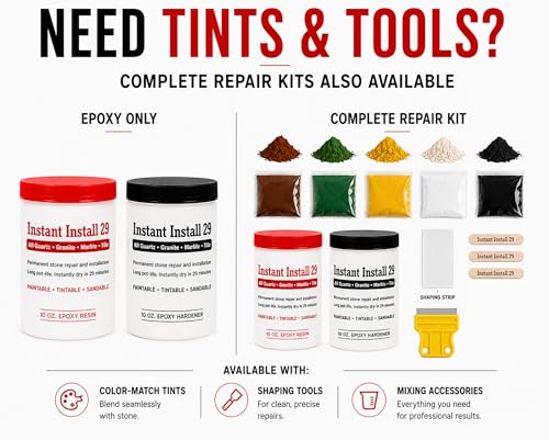 II29 20 oz. Stone Kit - Installs Slabs, Chips, Cracks. Rebuild Lost Stone - size: 20 oz