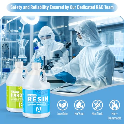 DR.RESIN Epoxy Resin 1 Gallon, Non-Yellowing Resin Kit for Casting Coating - size: 1 Gallon