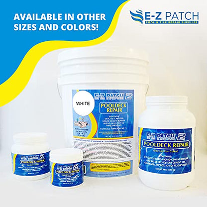 E-Z Patch-2 Pool Deck and Patio DIY Concrete Repair Kit, 3 lb, White