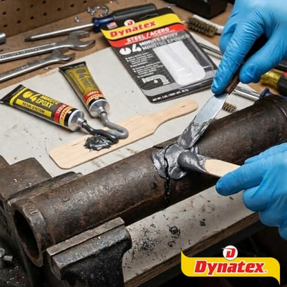 Dynatex 144356x2 4 Minute Steel Epoxy Adhesive 2 oz (2 Pack)