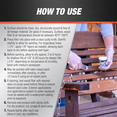 DAP Plastic Wood-X with DryDex Wood Filler, Natural, 5.5 Oz (7079800540) - size: 5.5 oz