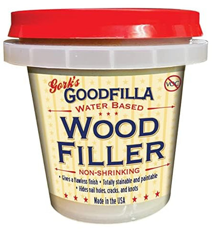 Goodfilla Neutral Base, 8 oz, Wood and Grain Filler, Stainable, Tintable, Sandable, Zero Waste, Non-Toxic, USA Made - color: Neutral, size: 8 oz
