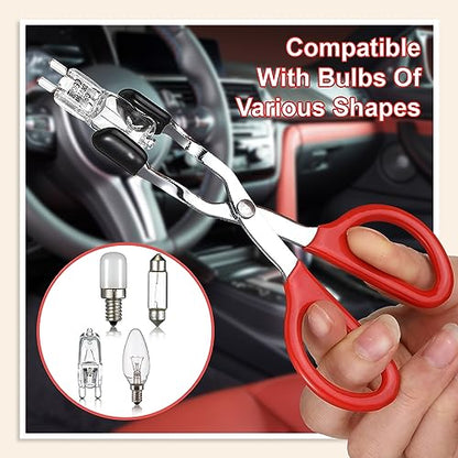 Minatee Mini Light Bulb Pliers Removal Tool for Halogen Bulbs, Red - color: Red
