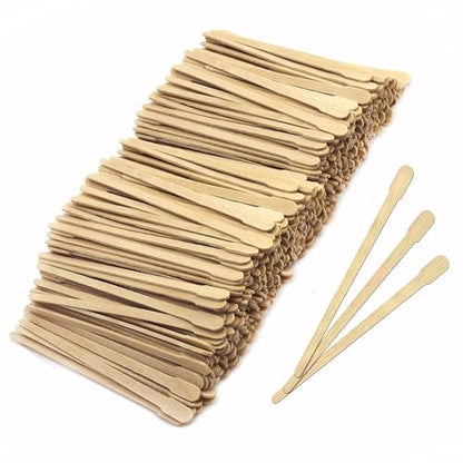Mibly 600 Pcs Wooden Wax Sticks - Eyebrow, Lip, Nose Small Waxing Applicator Sticks for Hair Removal and Smooth Skin - Spa and Home Usage - size: 0.01 Ounce (Pack of 600)