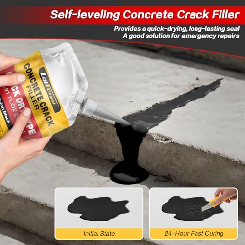 Asphalt Crack Sealant, Cement Crack Filler, High Elasticity Self Leveling Caulking Glue, Waterproof Concrete Repair for Driveways, Walkway, Patio, Joint, Indoor and Outdoor (5 Pack - 5.5LB) - style: 5 Pack - 5.5LB