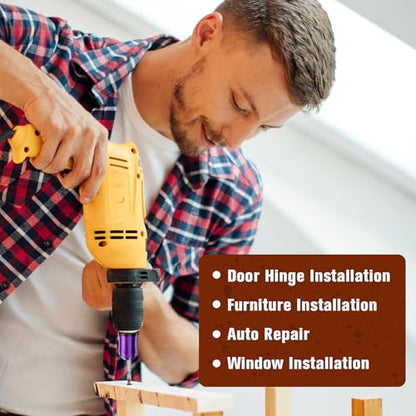 Magnetic Screw Ring, 1/4", for Use with Electric Drills, 6PCS - color: Blue Purple Green Gray Yellow Red