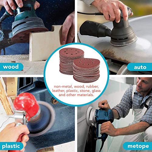 210 Pack 5 Inch 8 Hole Sanding Discs, 40-3000 Grit Sandpaper - style: 210PCS(40-3000 Grit)
