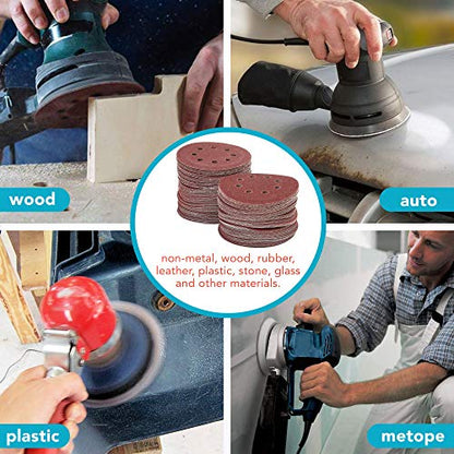 210 Pack 5 Inch 8 Hole Sanding Discs, 40-3000 Grit Sandpaper - style: 210PCS(40-3000 Grit)
