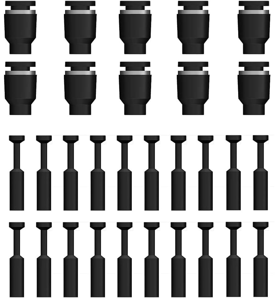 30 pcs 3/16 inch Pneumatic Cap Style Plug Fitting,Push-to-Connect Fitting Plug For 3/16 pneumatic tube and pneumatic fittings - style: 3/16 inch Pneumatic plug cap(30pcs)