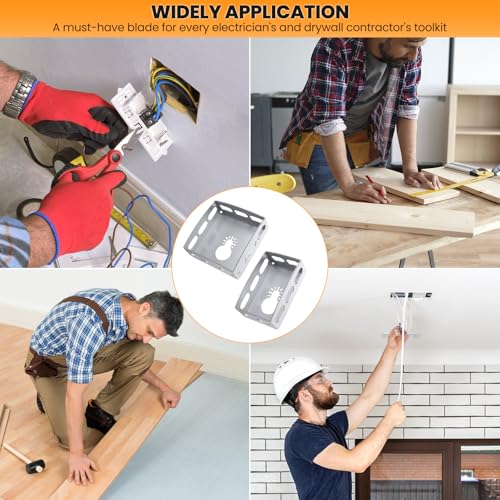Drywall Outlet Cutter Tool, Square Slot Cutter for Oscillating Tool, Silver - color: Silver