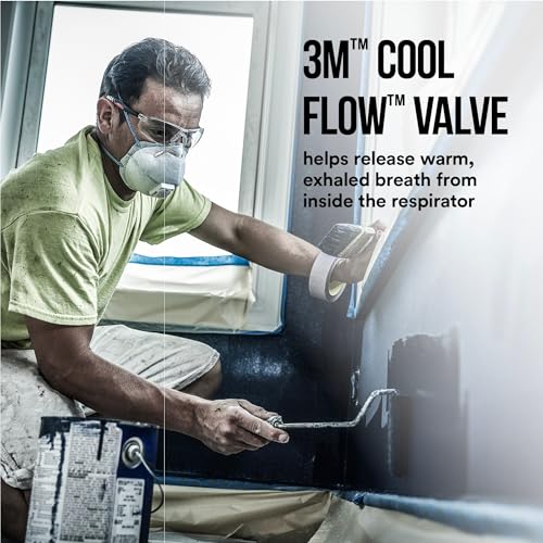 3M Odor Valved Respirator 8577, P95 Disposable Respirator, 2-Pack