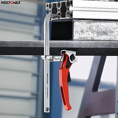 MAXPOWER Ratcheting Table Clamp, 7 7/8" Capacity, 530 LBS, Quick Release - size: 7 ⁷/₈" Ratcheting