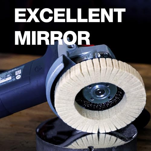 4.5" x 7/8" Vertical Wool Polishing Disc for Angle Grinder, 5 Pack - style: 5pack-Vertical Wool Polishing Disc