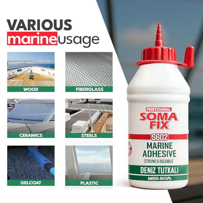 Marine Sealant - Waterproof Wood Adhesive, Expands & UV Resistant