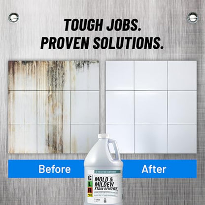CLR PRO Heavy Duty Mold and Mildew Stain Remover, 1 Gallon Bottle