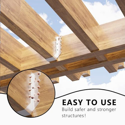 25 pcs 2x8 Joist Hangers with Screws, Galvanized Face Mount Hurricane Tie - size: Silver 2" x 8" Joist Hangers - 25 pcs
