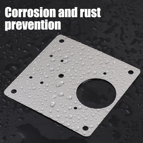 2Sets Stainless Steel Hinge Repair Plates with Screws Cabinet Door Hardware