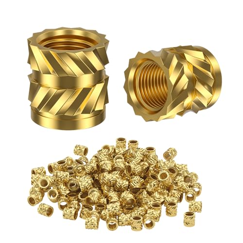 Vibit 100 Pcs Threaded Inserts Set for Plastic, M3 Heat Set Inserts - size: 100 Pcs (M3 x 4 x 4)