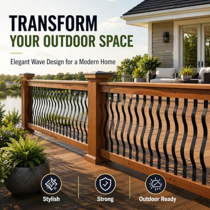 61 Pack 32.25" Deck Balusters, Heavy Duty Deck Railing with Screws - size: 32.25 IN