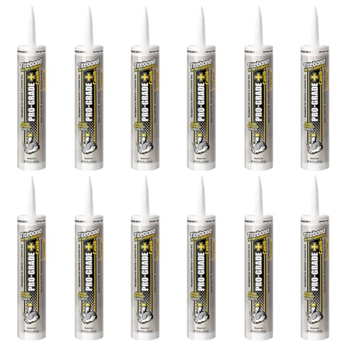 Titebond Pro-Grade Plus Caulk, Antique White 10.1 Oz (12 Pack) – 8471