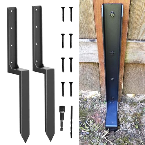 2 Pack Fence Post Repair Kit for 4x4/6x6 Leaning/Broken Wood Posts