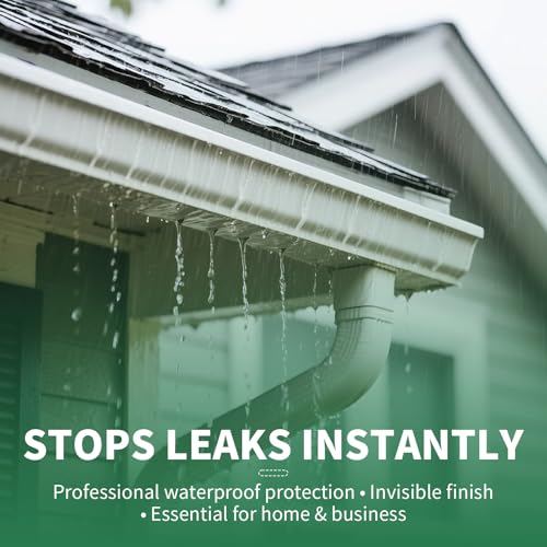 YKF Transparent Waterproof Sealant 16 Oz, Clear Water-Based Invisible Leak Repair Coating for Roofs, Walls, Bathroom, Shower, Kitchen, Indoor & Outdoor Waterproof Coating - size: 16 Fl Oz
