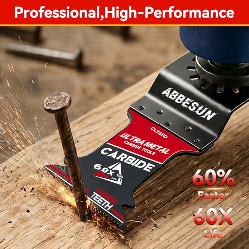 4 Pack Upgraded TiCN Carbide Oscillating Saw Blades for Nails Cutting