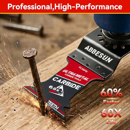 4 Pack Upgraded TiCN Carbide Oscillating Saw Blades for Nails Cutting
