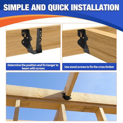 2x4 Joist Hanger 48Pcs,Q235B Steel Joist Bracket for Wood - size: 48PCS, style: 2''X4'' Joist Hanger