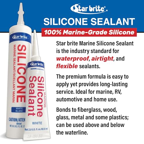 STAR BRITE Marine Silicone Sealant White - Waterproof - size: 10.3 fl oz