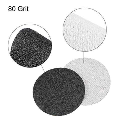 uxcell 2-Inch Hook and Loop Sanding Disc 80 Grit 50 Pcs - size: 80 Grit