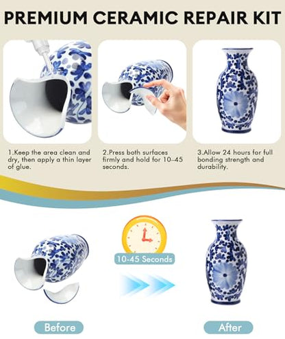 Ceramic Glue, 35g Clear Waterproof Adhesive for Porcelain Repair - style: Ceramic Glue